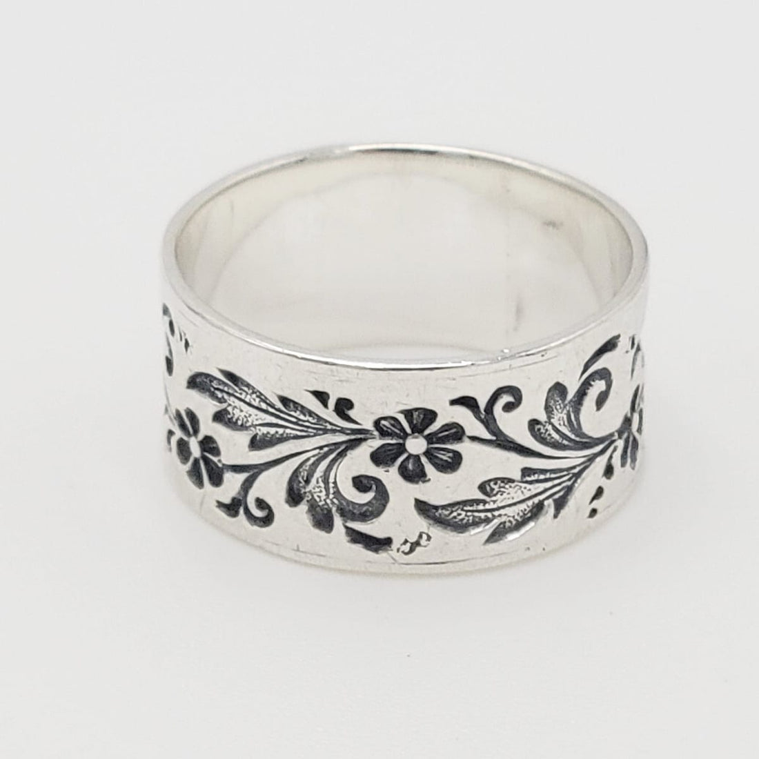 Ed Levin Jewelry Iconic US Designer Ed Levin Abstract Modernist Sterling Floral Design Ring 1960s