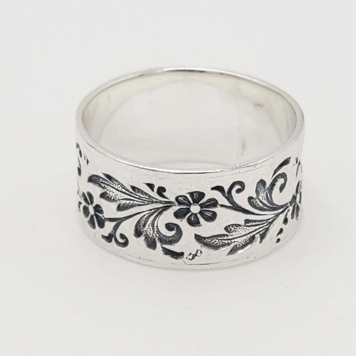 Ed Levin Jewelry Iconic US Designer Ed Levin Abstract Modernist Sterling Floral Design Ring 1960s