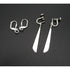 Ed Levin Jewelry Iconic US Designer Ed Levin Modernist Sterling Drop Dangle Earrings Circa 1960s
