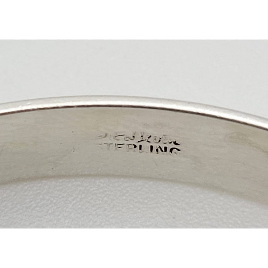 Ed Levin Jewelry Superb Ed Levin Sterling Silver &amp; Cabochon Modernist Cuff Bracelet 1960/70s