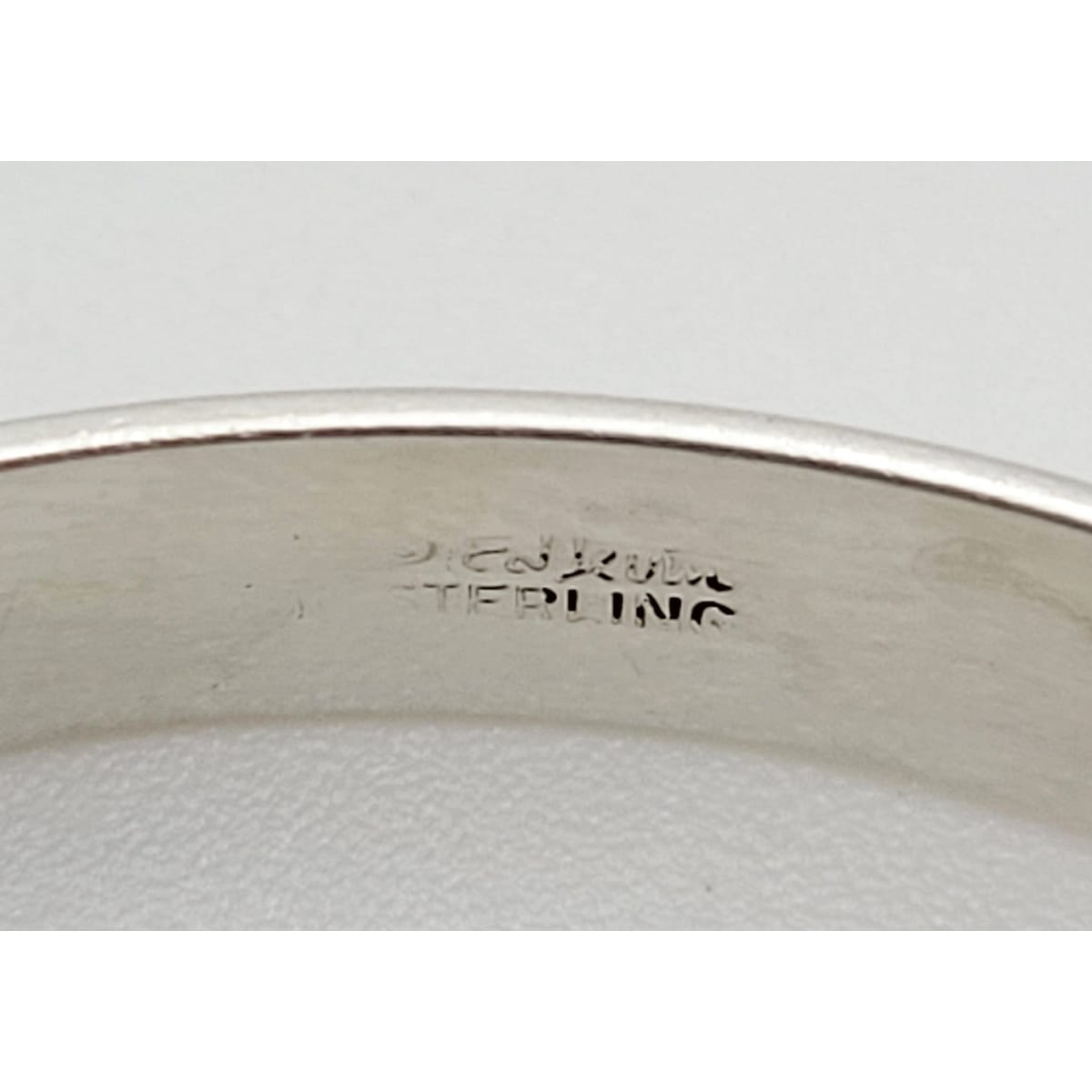 Ed Levin Jewelry Superb Ed Levin Sterling Silver &amp; Cabochon Modernist Cuff Bracelet 1960/70s