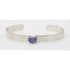 Ed Levin Jewelry Superb Iconic Ed Levin Sterling Silver & Cabochon Modernist Cuff Bracelet 1960/70s