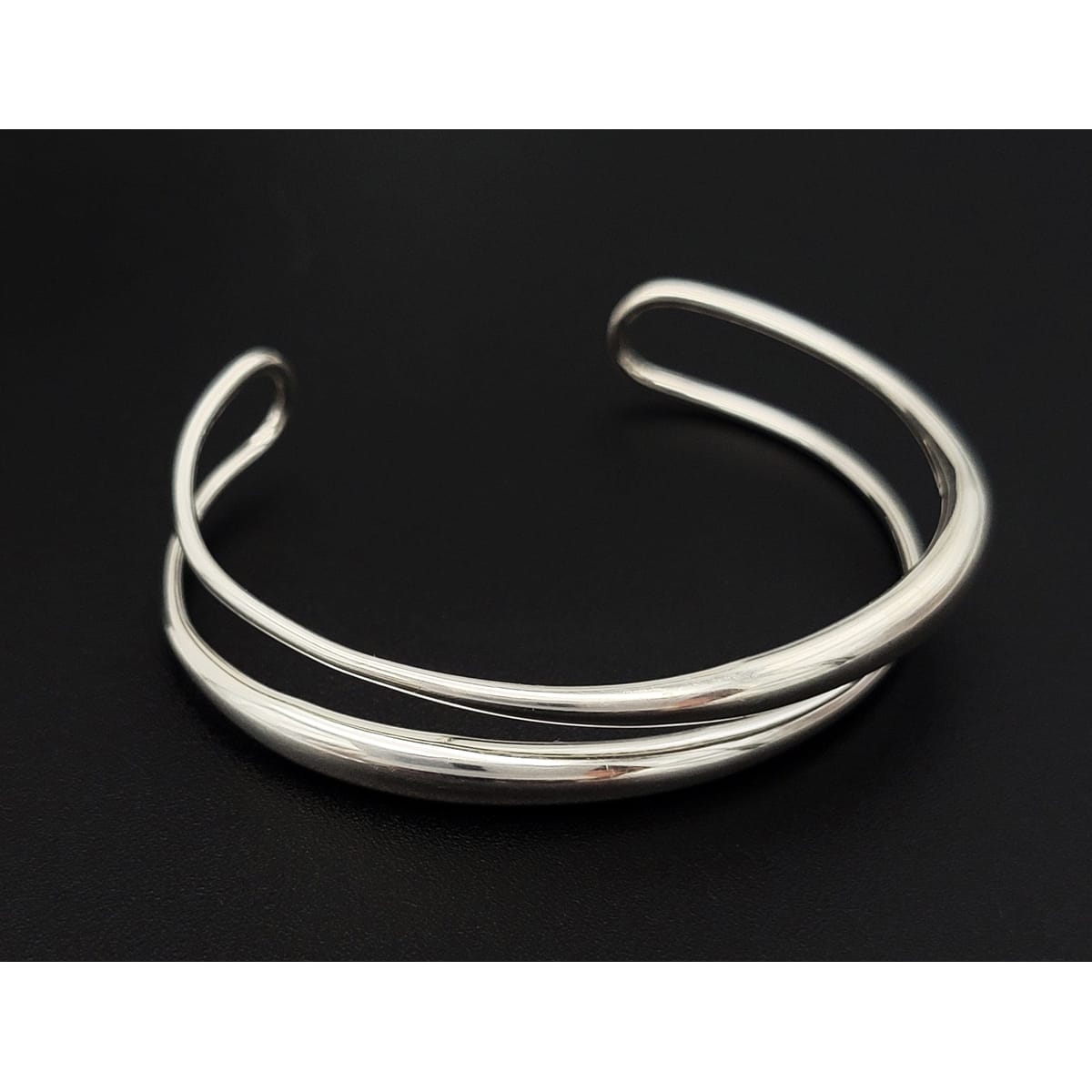 Ed Levin Jewelry Superb Iconic Ed Levin Sterling Silver Modernist Cuff Bracelet 1960/70s