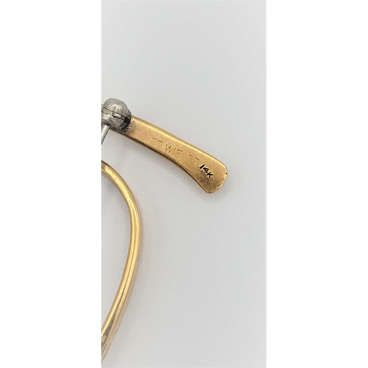 Ed Wiener Jewelry SUPERB Iconic Ed Wiener 14kt Gold LARGE Modernist Spiral Brooch Circa 1950s