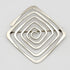 Ed Wiener Jewelry US Designer Ed Wiener Sterling Abstract Modernist Spiral Square Brooch 1950s