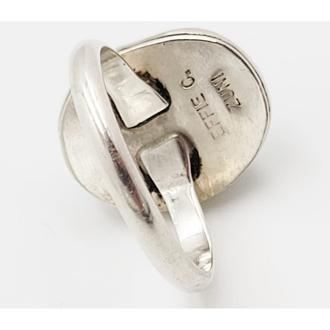 Effie C Zuni Jewelry Vintage Sterling &amp; Turquoise Effie Calavaza Zuni Native Handmade Snake Ring