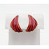 Elvik Jewelry Norway Designer Elvik & Co Sterling & Red Enamel Art Deco Earrings Circa 1950&