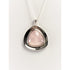 Erik Granit Jewelry Vintage Erik Granit Finland Sterling & Rose Quartz Modernist Pendant Necklace