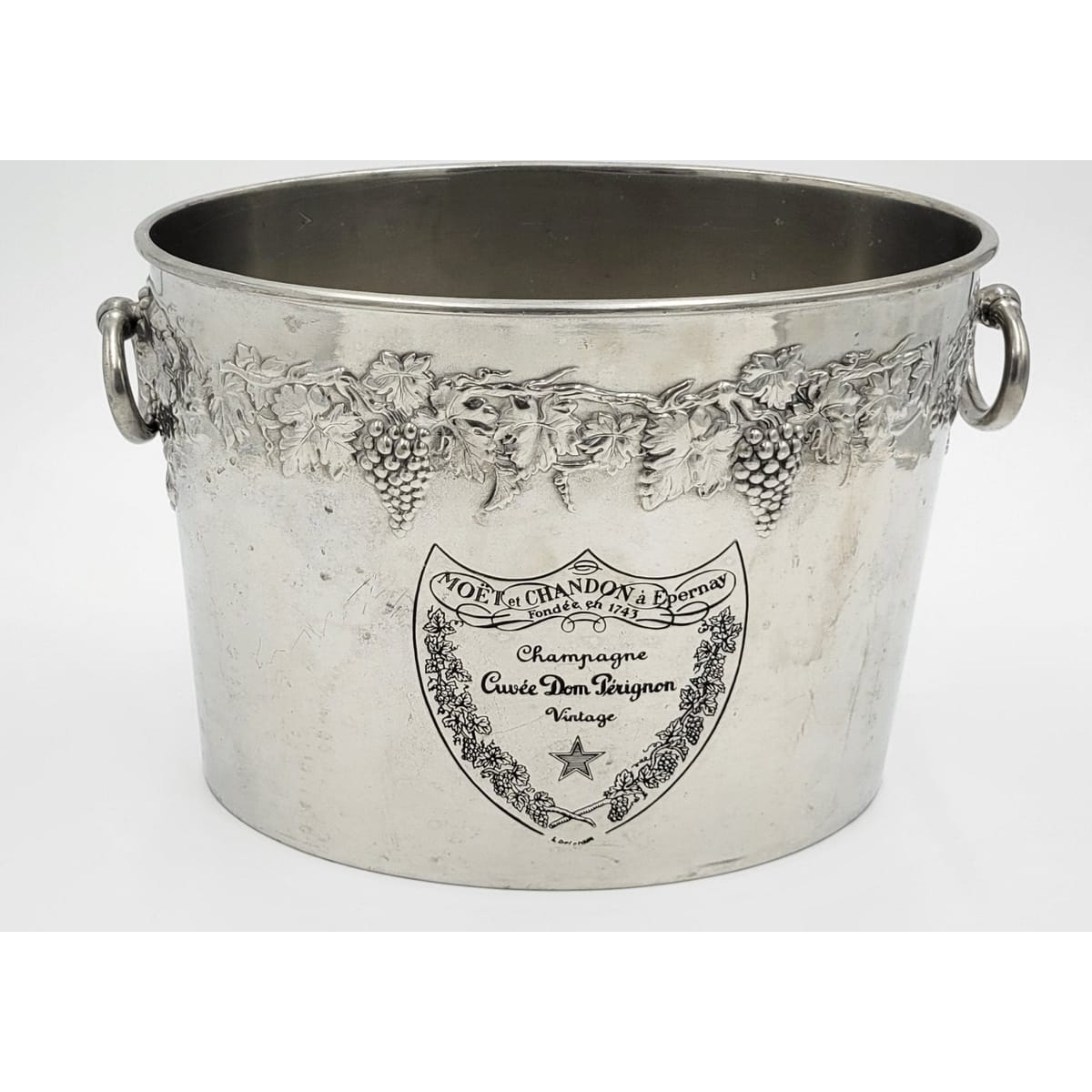 Etain Dom Perignon Barware Superb Vintage Moet &amp; Chandon Dom Perignon DBL Magnum Champagne Cooler RARE!