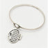 Finland Jewelry Vintage Sterling Silver Finland Modernist Fish Charm Top Latch Bangle Bracelet