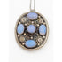 Fire Opals Jewelry Vintage Sterling Silver & Fire Opals Ornate 3 Dimensional Unisex Pendant Necklace