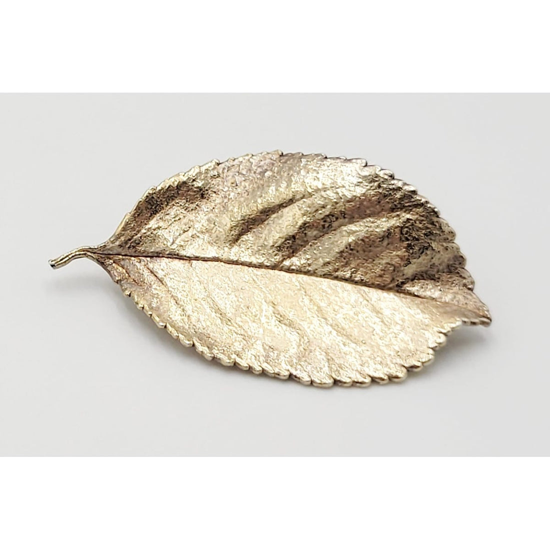 Flora Danica Jewelry Vintage Gold Sterling Flora Danica Denmark Leaf Brooch