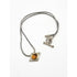 Frederica Jewelry Superb Designer Esti Frederica Sterling/18kt Gold/Amber Pendant Necklace 1980s