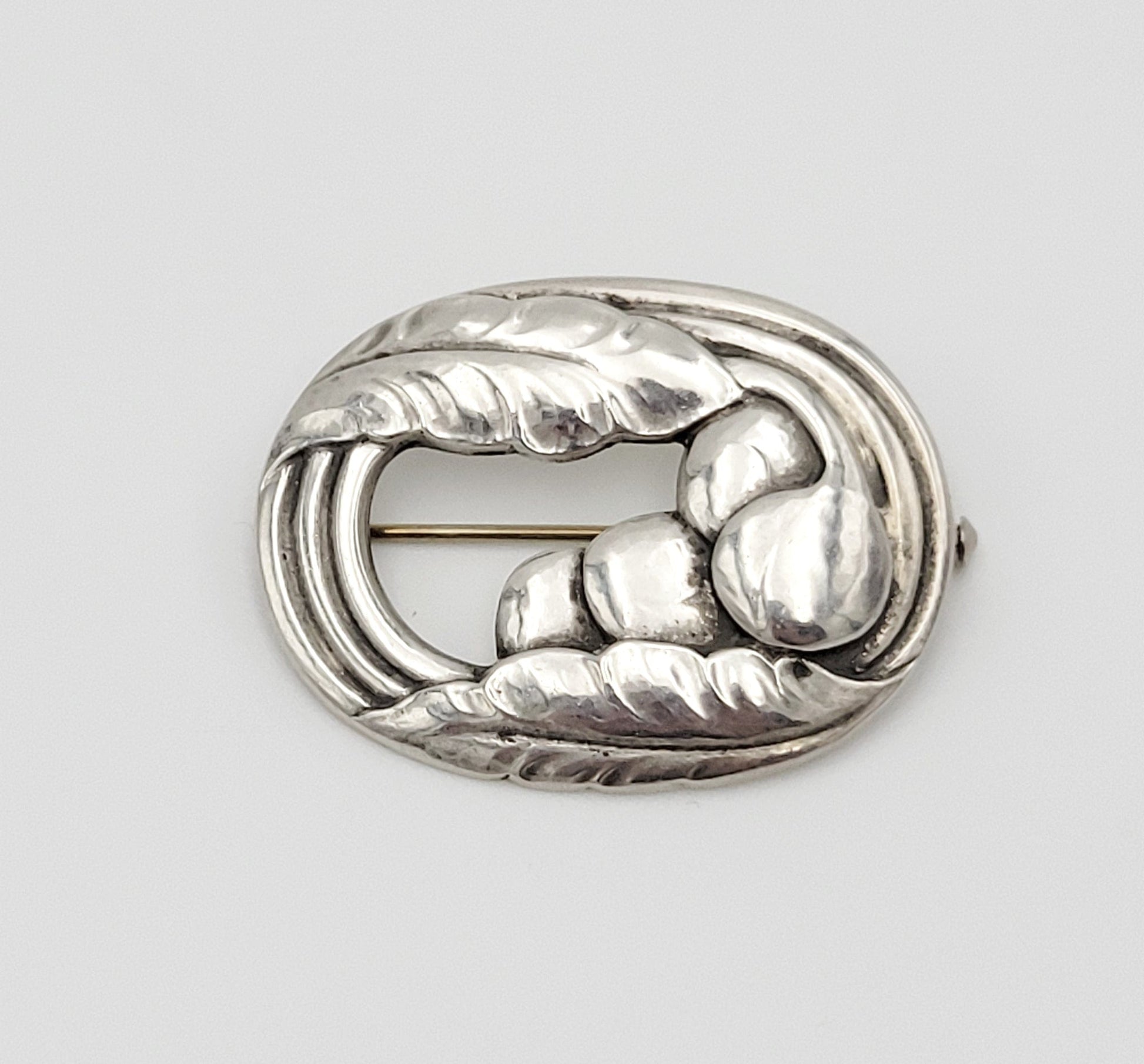 Georg Jensen Jewelry Georg Jensen Denmark Sterling Fruit Foliage #18 Brooch Circa 1933-44 Rare!