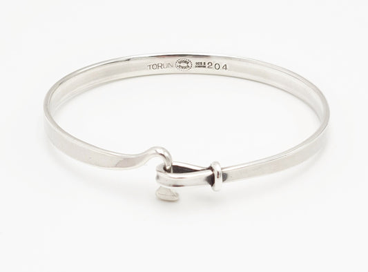 Georg Jensen Jewelry Georg Jensen Denmark TORUN #204 Sterling Modernist Bangle Bracelet 1960s