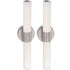 George Kovacs Lamps SET/2 George Kovacs Saber 2 Brushed Nickel Light Bath Bar Opal Glass Shade BNIB!