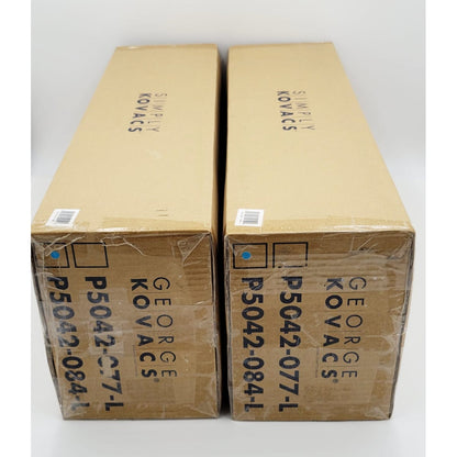 George Kovacs Lamps SET/2 George Kovacs Saber 2 Brushed Nickel Light Bath Bar Opal Glass Shade BNIB!
