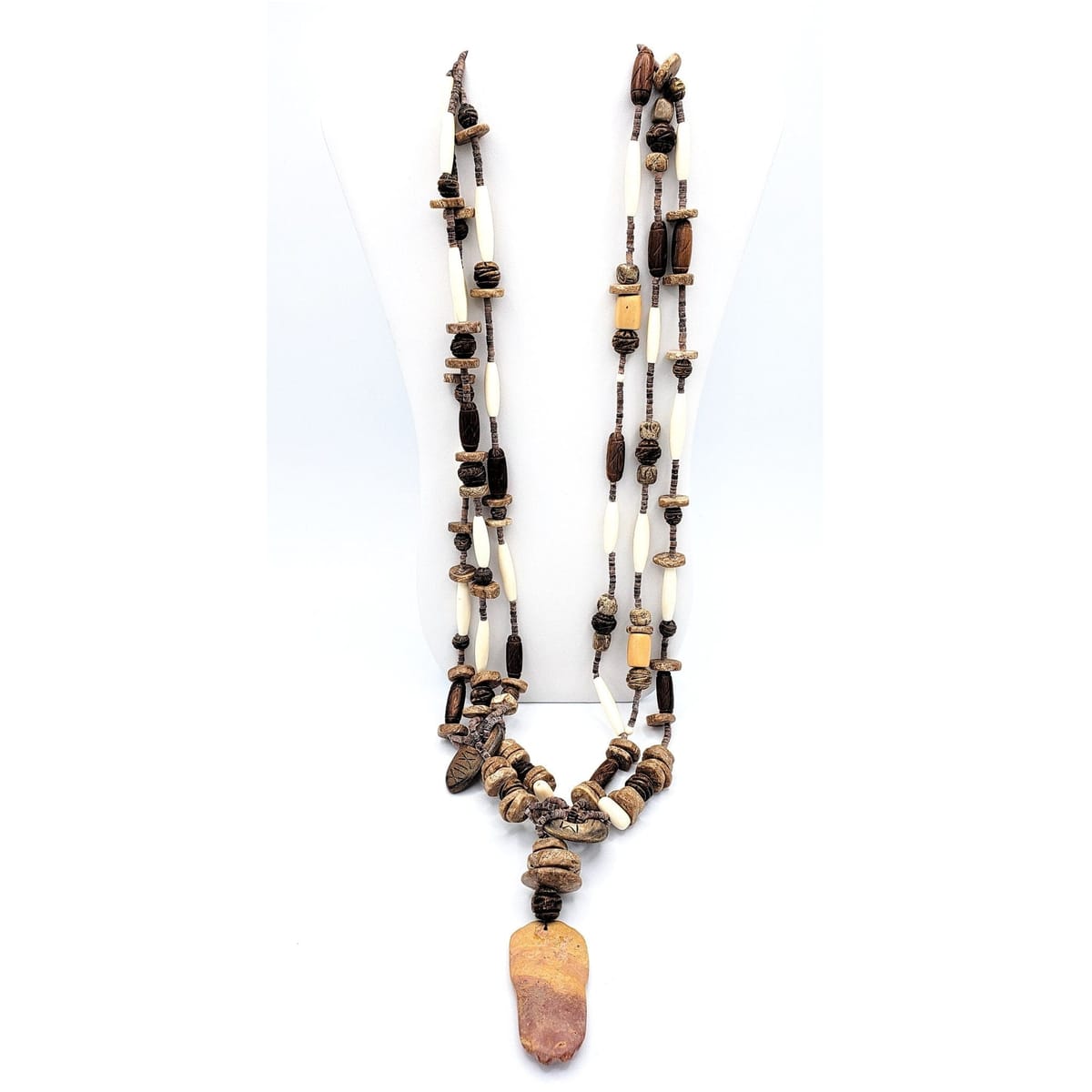 Gerda Lynggaard Monies Jewelry 1980s Gerda Lynggaard MONIES Early &amp; Rare Monumental Carved Statement Necklace
