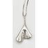 GIFA Jewelry Danish Designer GIFA Sterling Silver Modernist Flower Pendant Necklace Circa 1980&