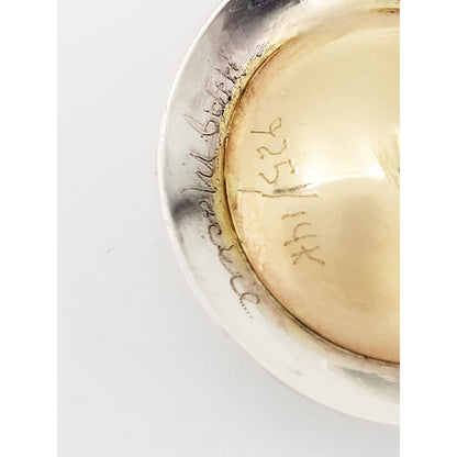 H &amp; BJ Mackie Jewelry USA Designers Harry &amp; BJ Mackie 14k Sterling Pearl Dome Pendant Necklace