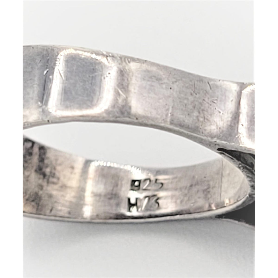 H75 Jewelry VTG Designer Sterling 3-D Abstract Modernist Geometrical Cocktail Ring - Signed