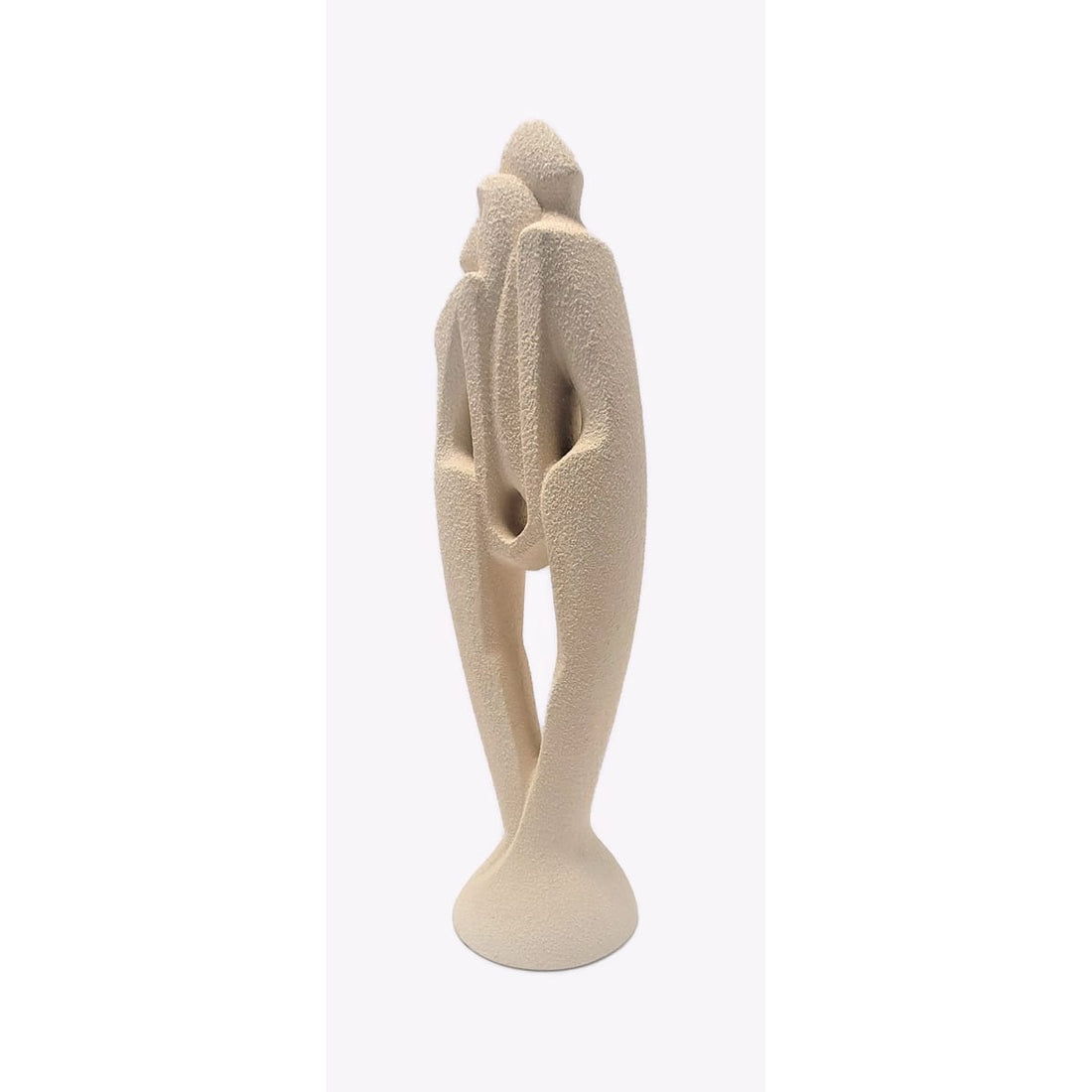 Haeger Sculpture TALL Haeger Rendezvous Lovers Standing Couple 21" Textured Ivory Ceramic Sculpture