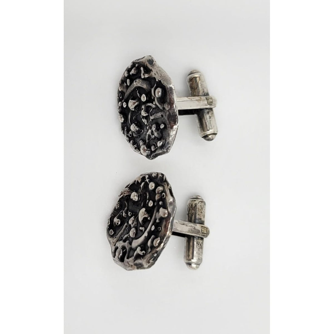 Halberstadt Denmark Jewelry Danish Halberstadt Brutalist Abstract Sterling Cufflinks Circa 1960s RARE