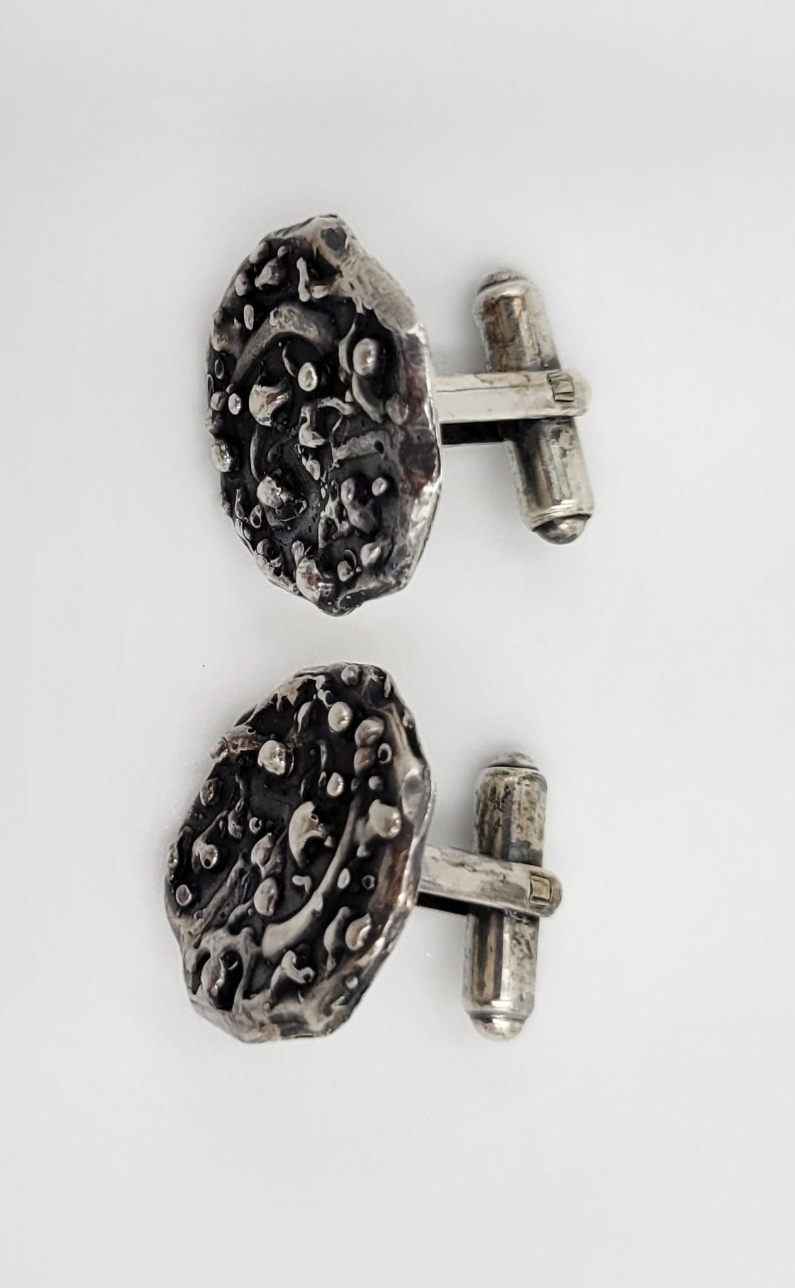 Halberstadt Denmark Jewelry Danish Halberstadt Brutalist Abstract Sterling Cufflinks Circa 1960s RARE