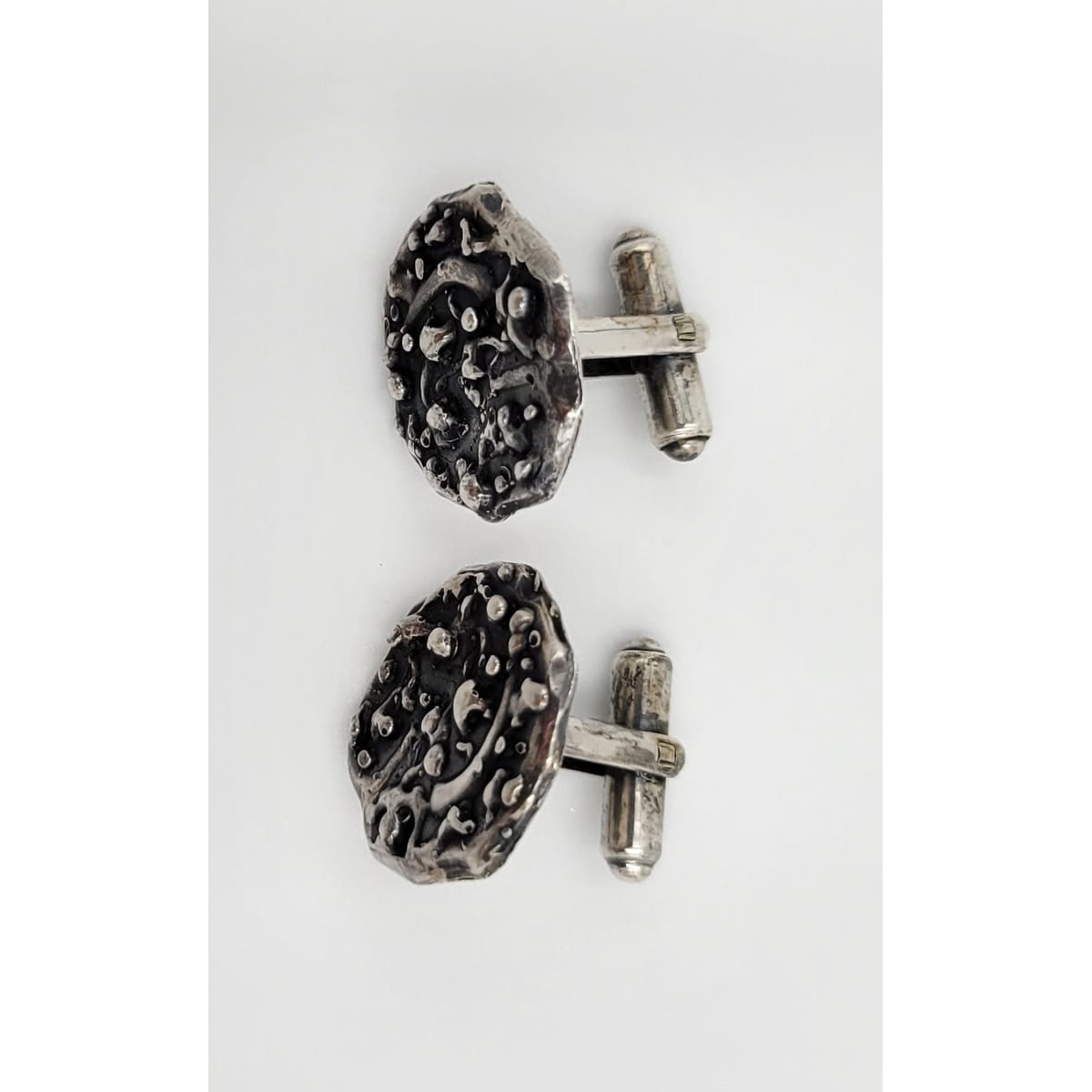 Halberstadt Denmark Jewelry Danish Halberstadt Brutalist Abstract Sterling Cufflinks Circa 1960s RARE