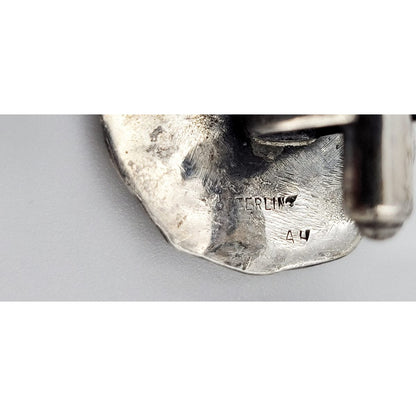 Halberstadt Denmark Jewelry Danish Halberstadt Brutalist Abstract Sterling Cufflinks Circa 1960s RARE