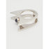 Hannelore Gabriel Jewelry H Gabriel Sterling & Labradorite Modernist Split Level Cocktail Ring Circa 1980s