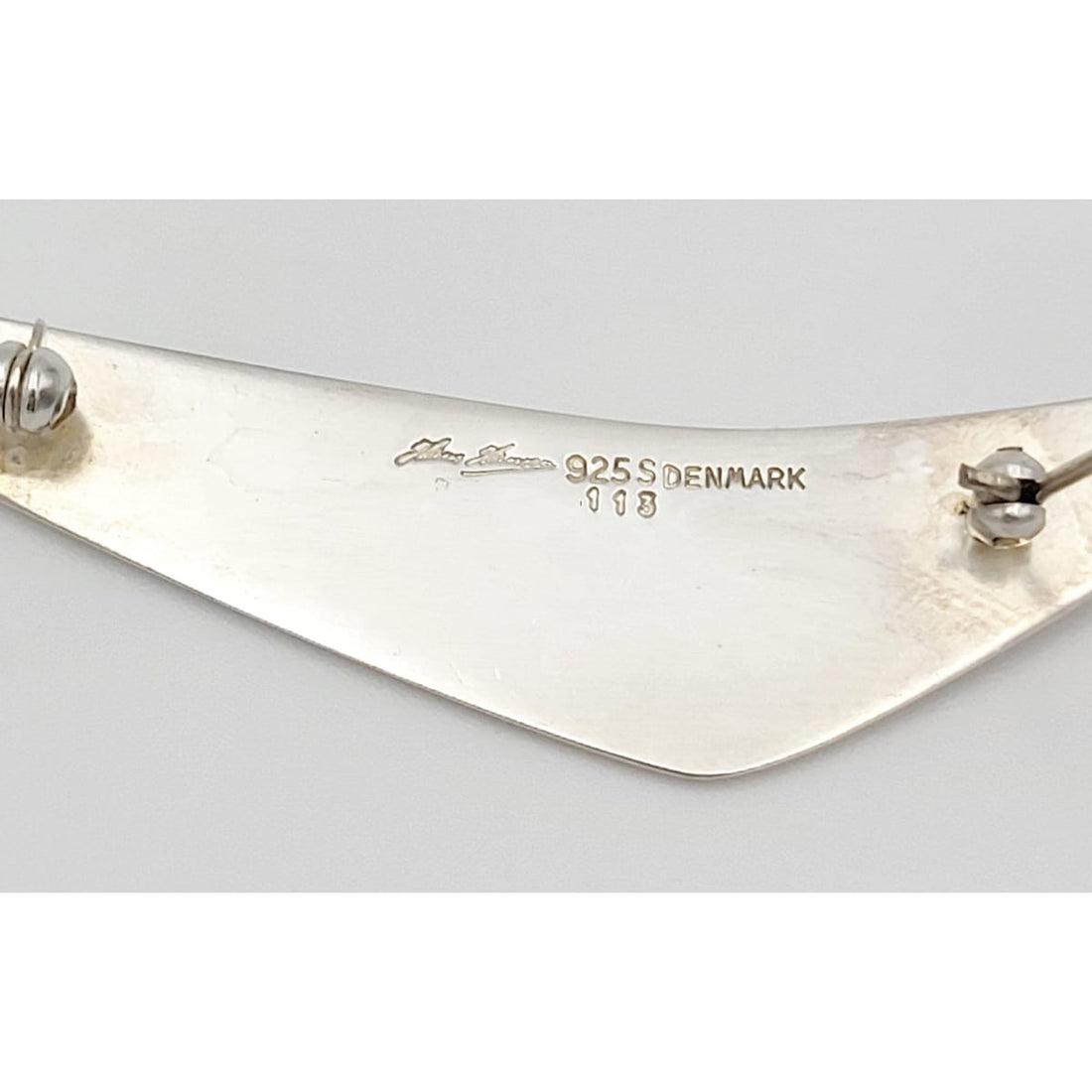 Hans Hansen Jewelry Hans Hansen Denmark Modernist Sterling LARGE Boomerang 