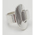 Hans Hansen Jewelry RARE Danish Hans Hansen Large Sterling Modernist Wrap Buckle Cocktail Ring 1940&