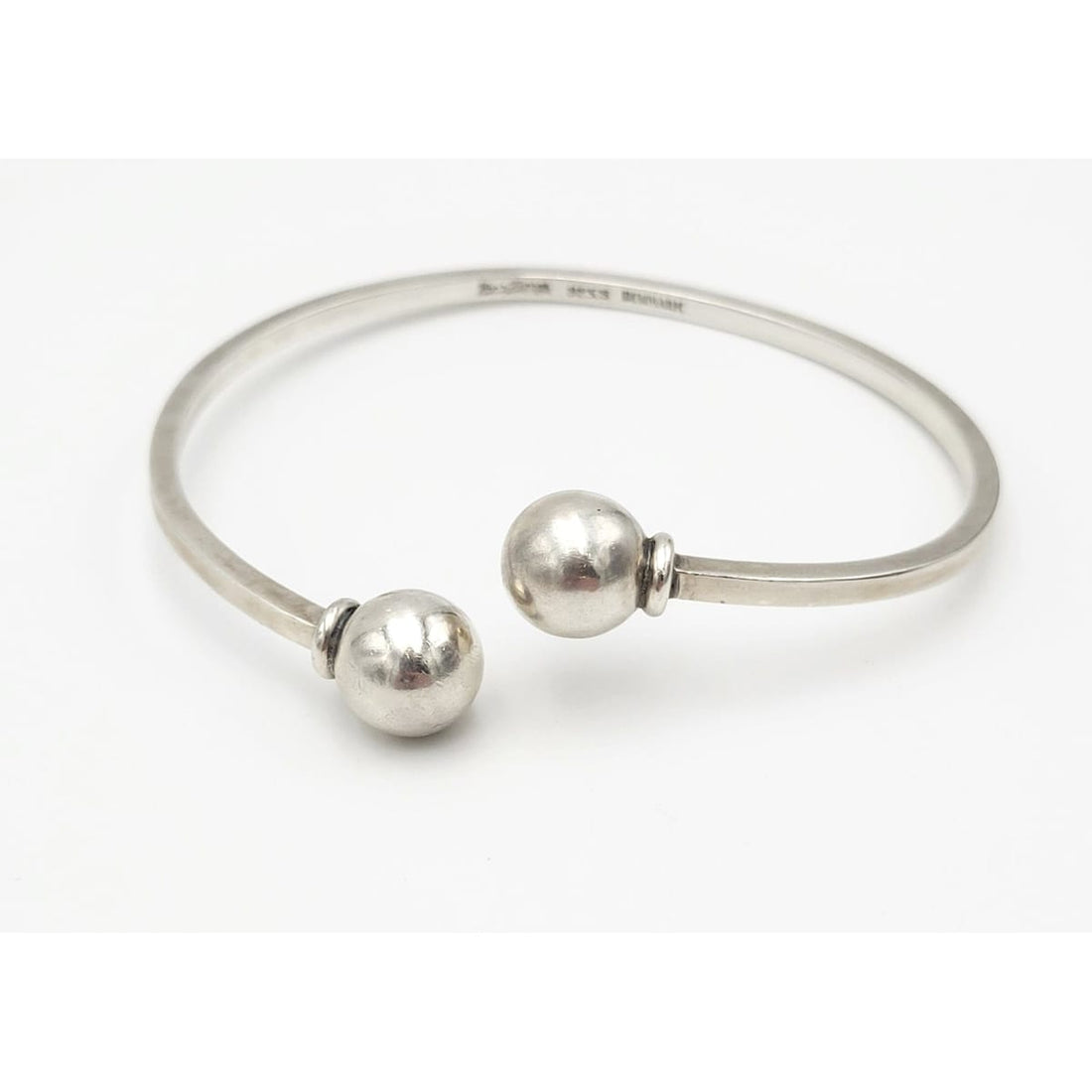 Hans Hansen Jewelry Rare Hans Hansen Danish Modernist Sterling LARGE Bypass Bangle Bracelet 1950/60s