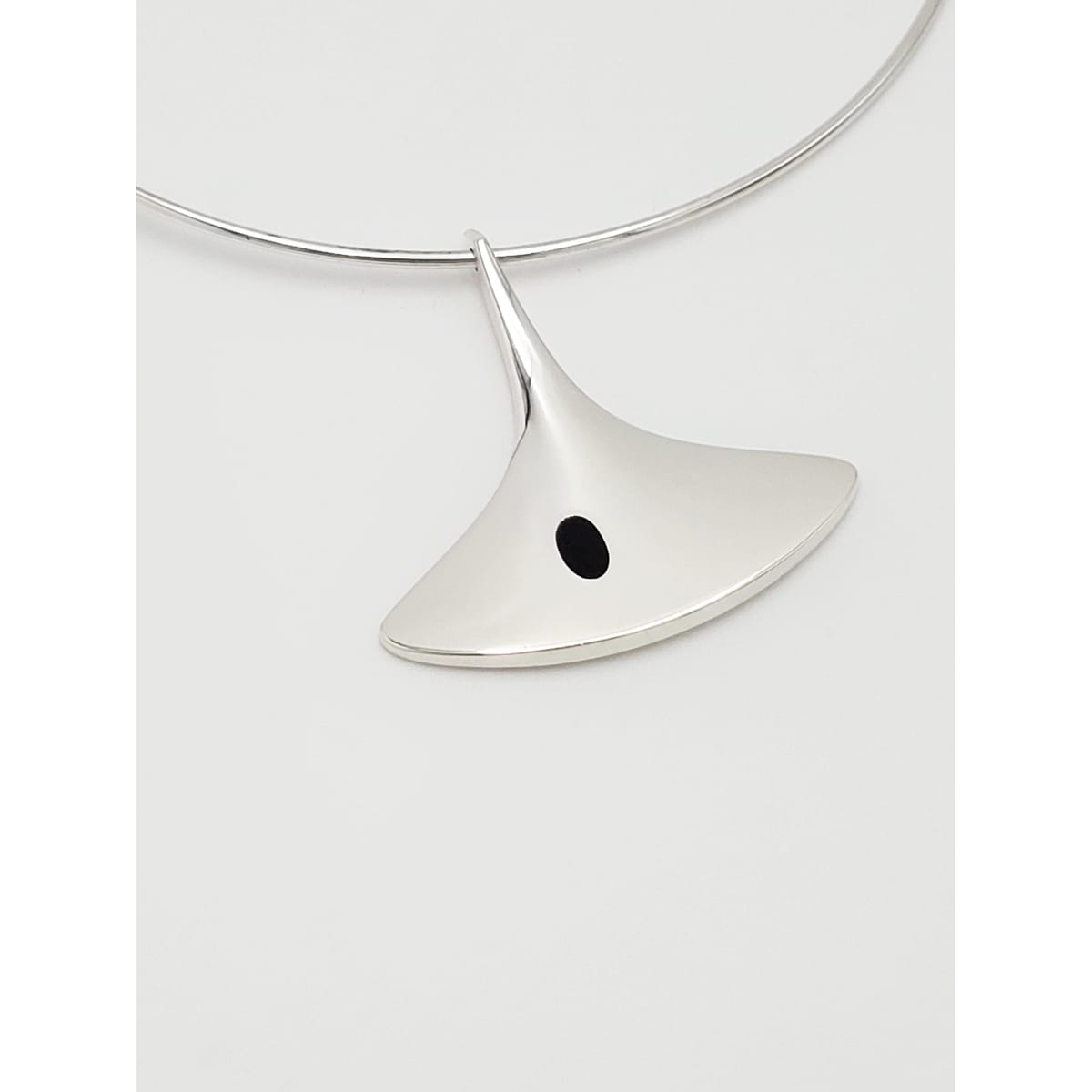Hans Hansen Jewelry Sterling Black Enamel Hans Hansen Denmark Danish Modernist Necklace