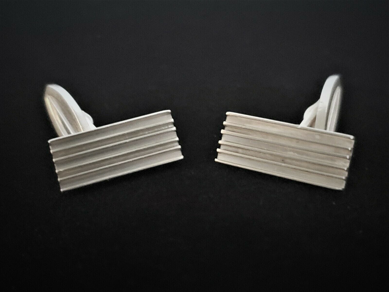 Hans Hansen Jewelry VNTG 925SS Hans HANSEN Denmark Signed Cufflinks 30s-40s Danish Modern Rare Find!