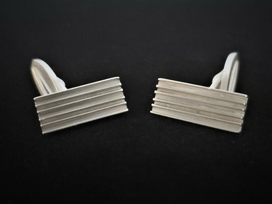 Hans Hansen Jewelry VNTG 925SS Hans HANSEN Denmark Signed Cufflinks 30s-40s Danish Modern Rare Find!