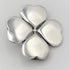 Hans Hansen Jewelry VTG 925 Sterling Hans Hansen Denmark Modernist Hearts 4 Leaf Clover Brooch Pin