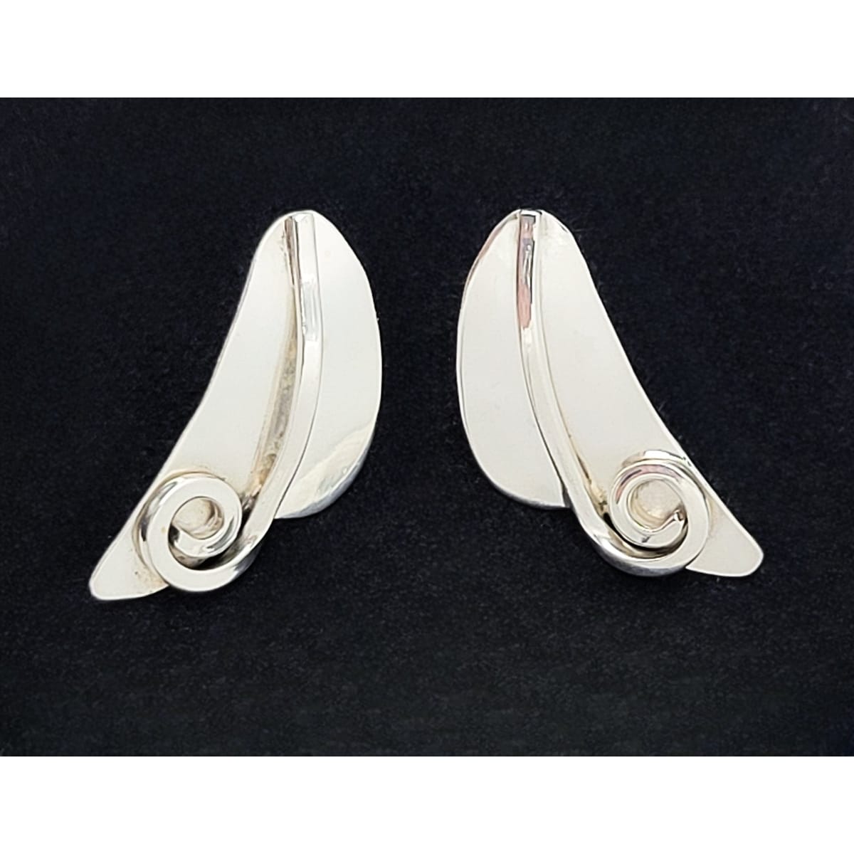 Henry Steig Jewelry American Modernist Henry Steig Sterling Abstract Modernist Earrings RARE 1950s