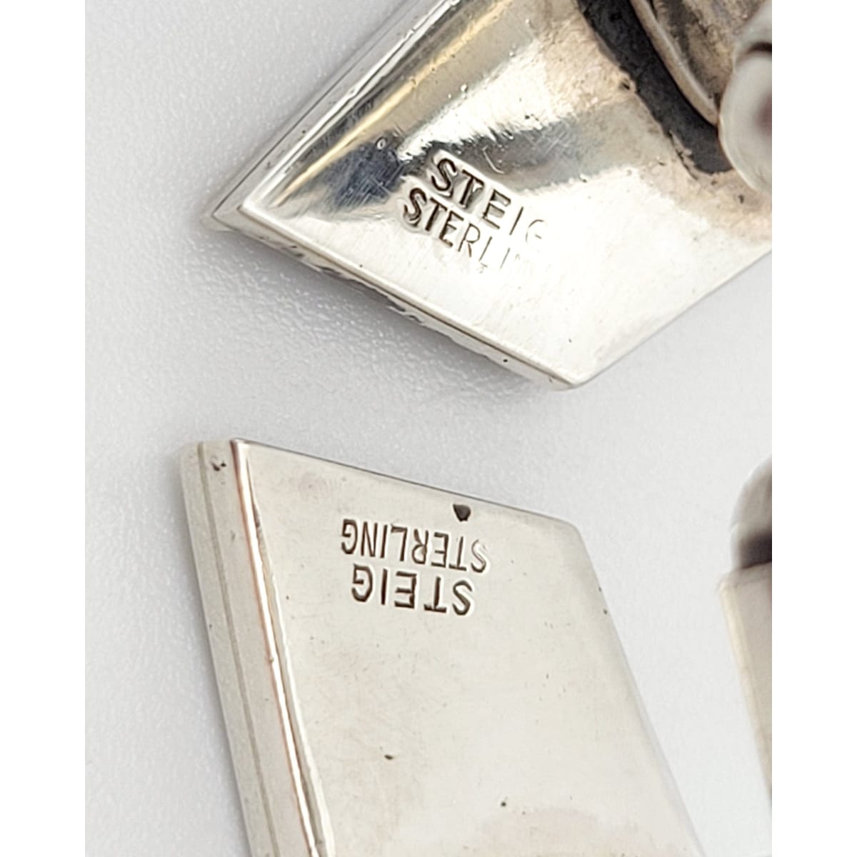 Henry Steig Jewelry Iconic Designer Henry Steig Abstract Modernist Sterling Cufflinks 1950s/60s