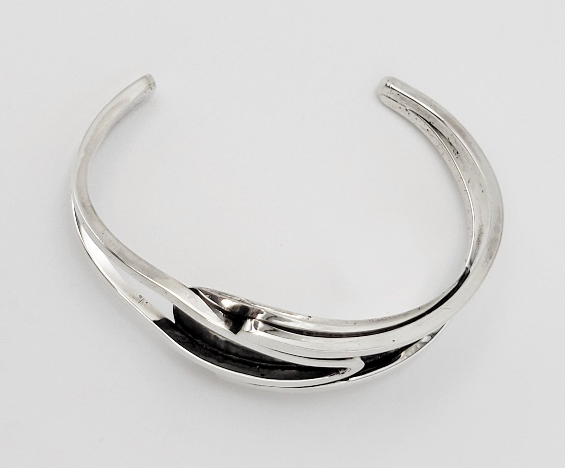 Henry Steig Jewelry Iconic Designer Henry Steig Sterling Abstract Modernist Studio Cuff Rare 1950s