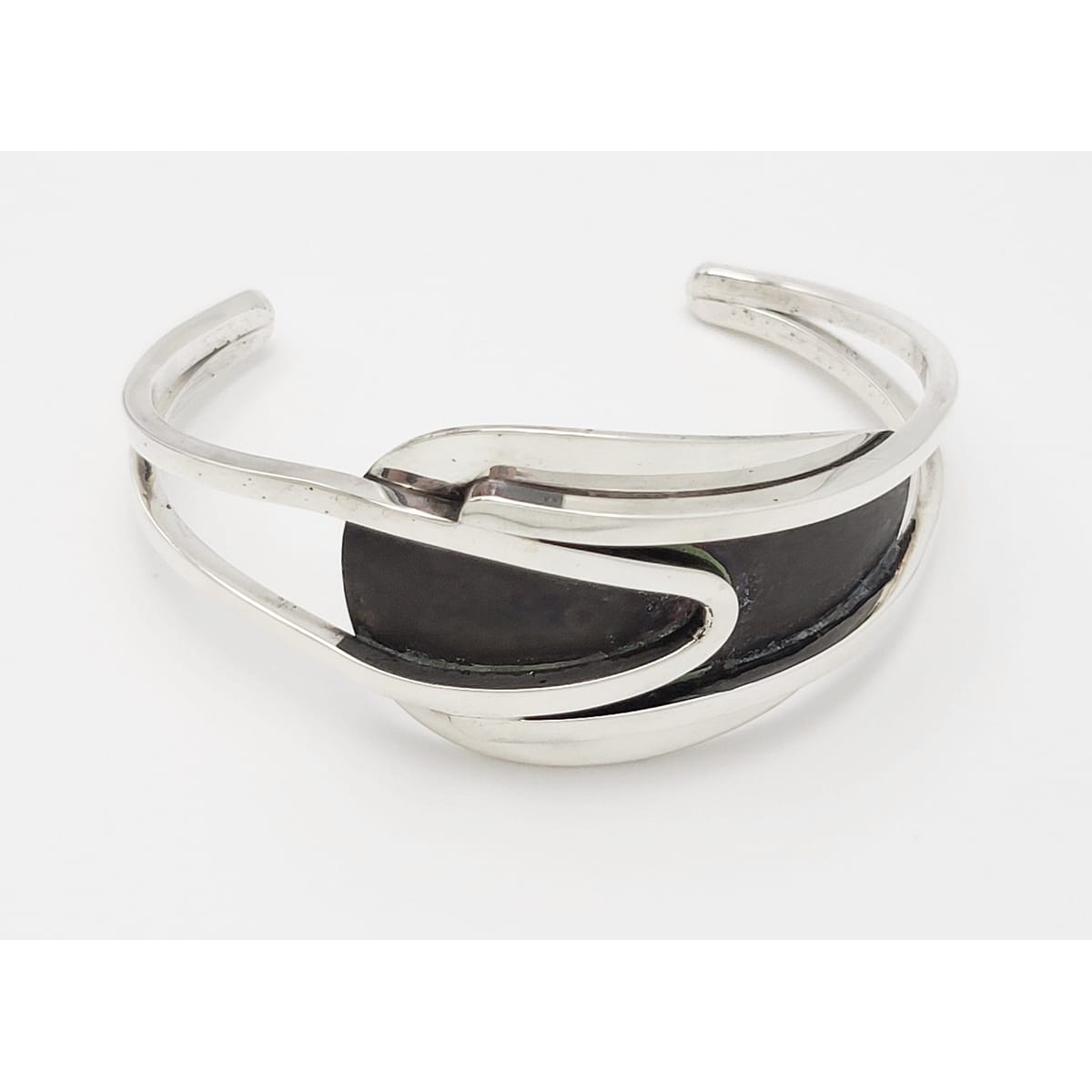 Henry Steig Jewelry Iconic Designer Henry Steig Sterling Abstract Modernist Studio Cuff Rare 1950s