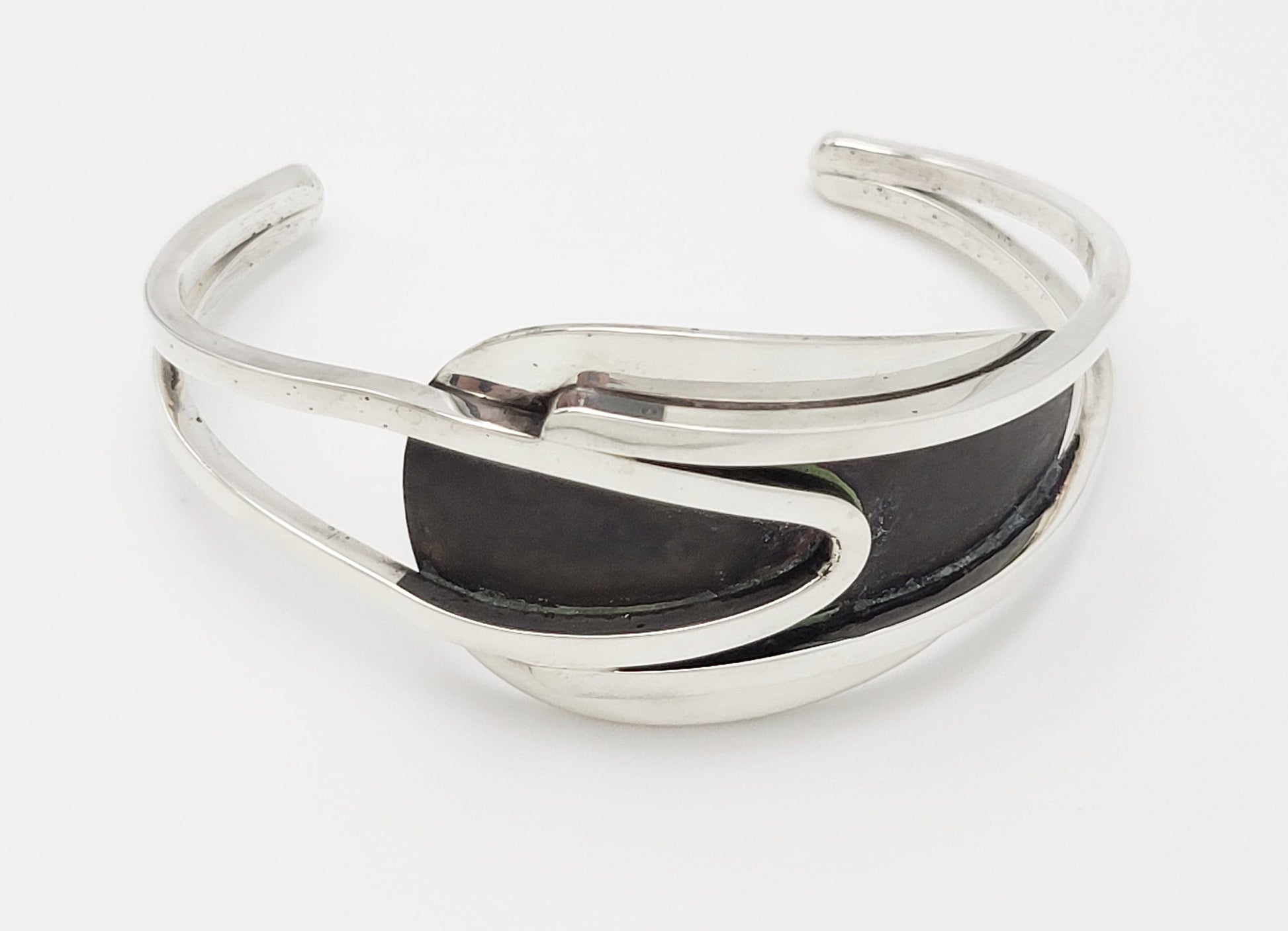 Henry Steig Jewelry Iconic Designer Henry Steig Sterling Abstract Modernist Studio Cuff Rare 1950s