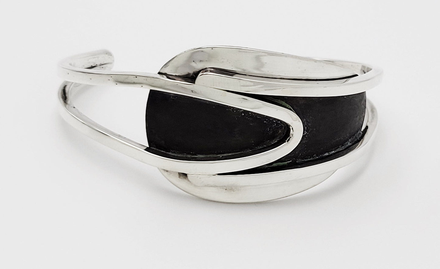 Henry Steig Jewelry Iconic Designer Henry Steig Sterling Abstract Modernist Studio Cuff Rare 1950s