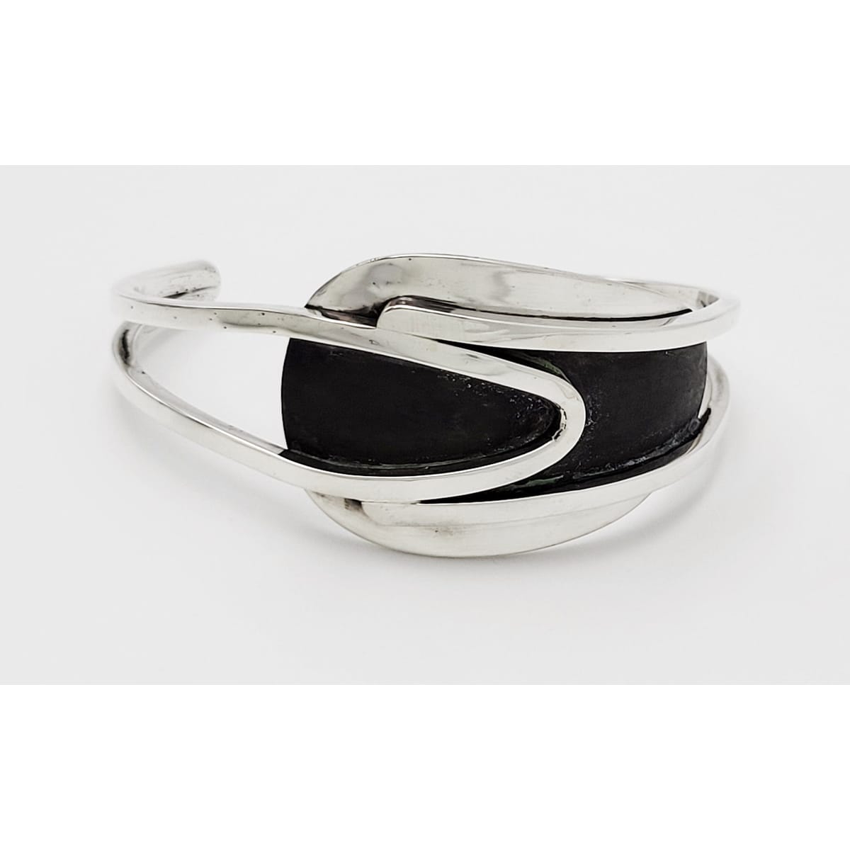 Henry Steig Jewelry Iconic Designer Henry Steig Sterling Abstract Modernist Studio Cuff Rare 1950s