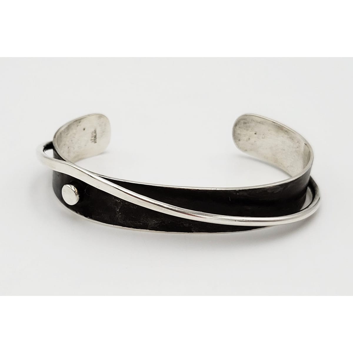 Henry Steig Jewelry Iconic US Designer Henry Steig Sterling Abstract Modernist Studio Cuff Rare 1950s
