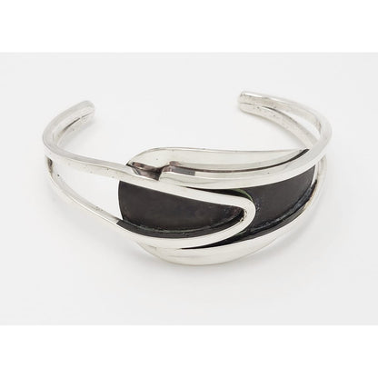 Henry Steig Jewelry Iconic US Designer Henry Steig Sterling Abstract Modernist Studio Cuff Rare 1950s