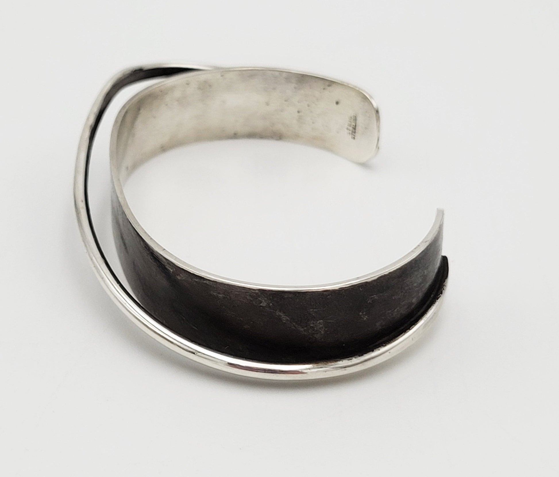 Henry Steig Jewelry Rare Designer Henry Steig Sterling Abstract Modernist 3-D Cuff Bracelet 1950s