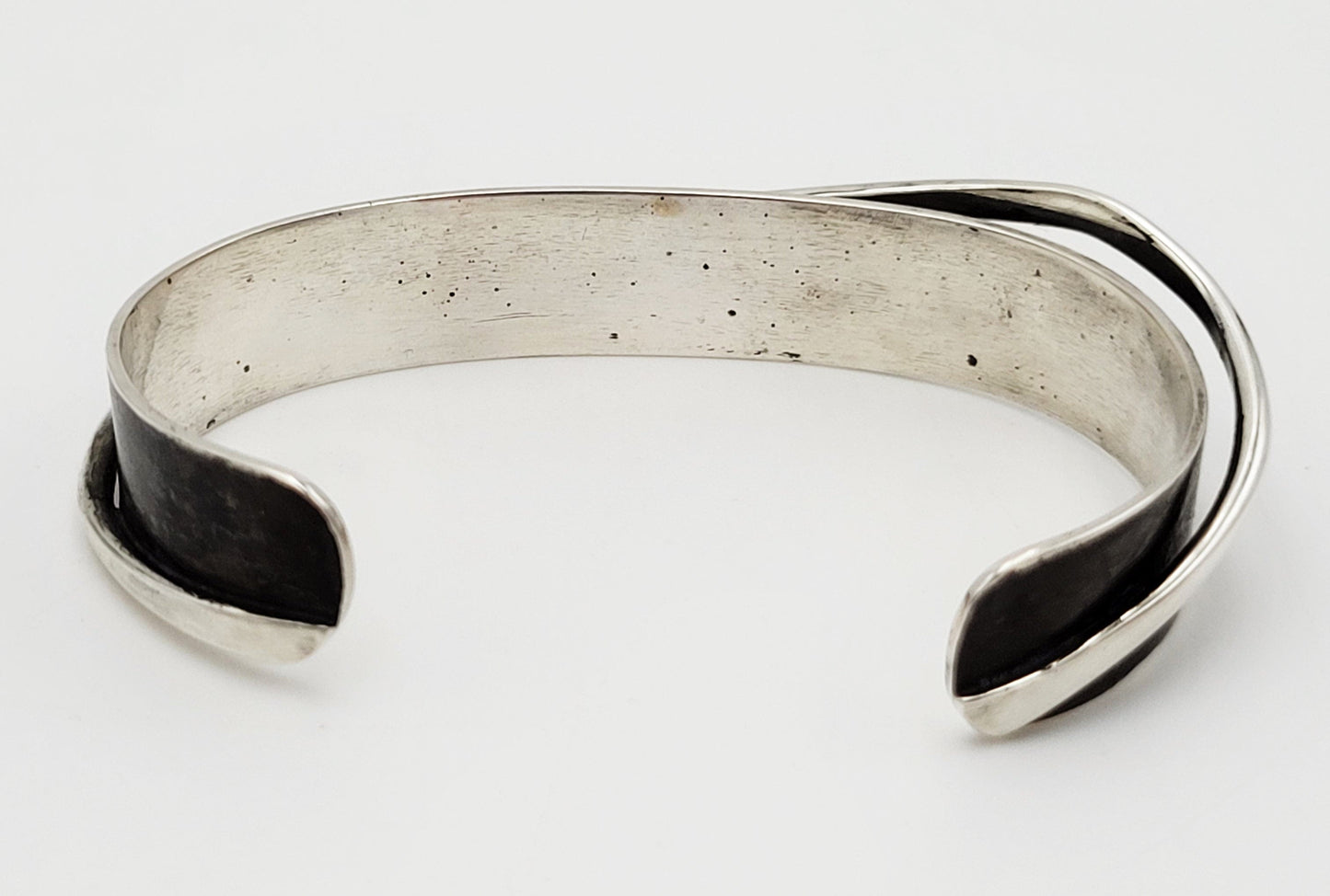 Henry Steig Jewelry Rare Designer Henry Steig Sterling Abstract Modernist 3-D Cuff Bracelet 1950s