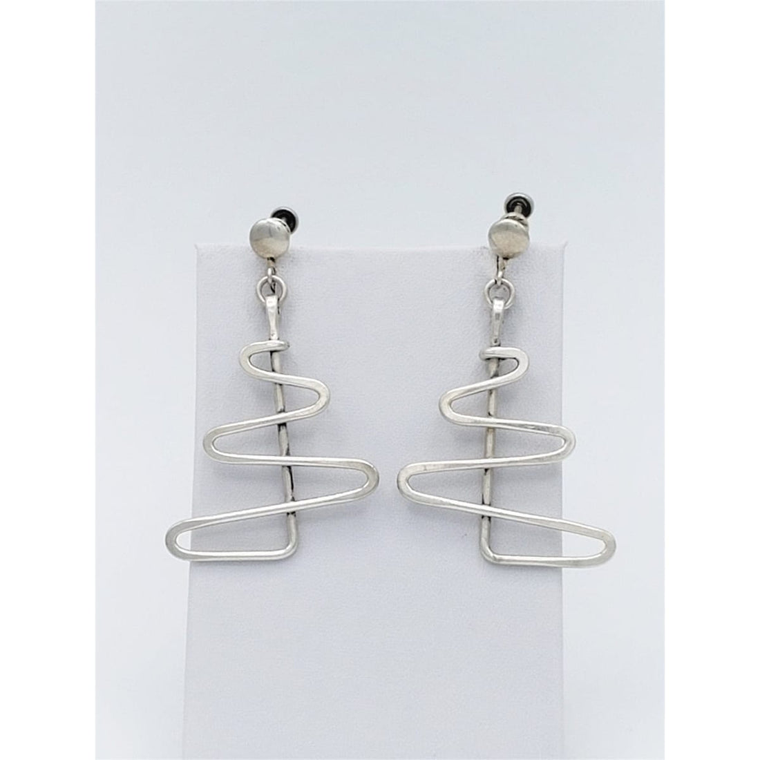 Henry Steig Jewelry VNTG 925S American Modernist Henry Steig LARGE Abstract Dangle Earrings RARE